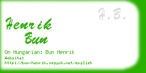 henrik bun business card